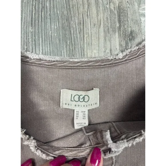 LOGO Lori Goldstein Enzyme Wash Stretch Twill Jacket 26W - Picture 4 of 9